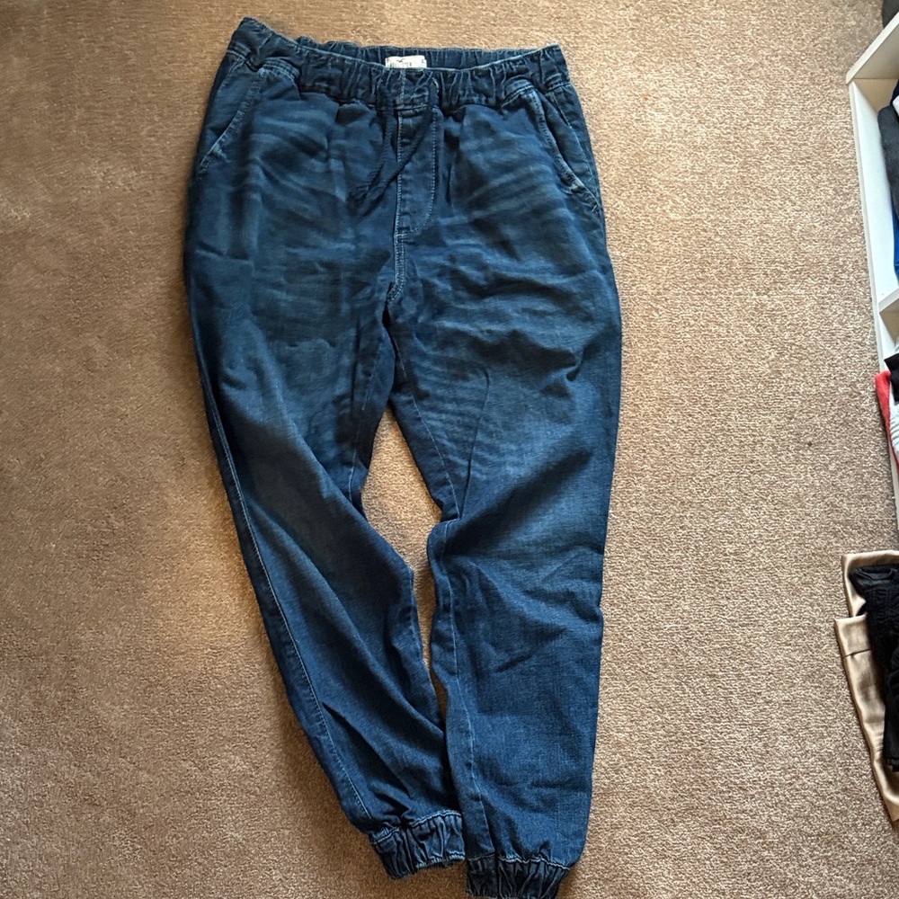Hollister Dark Blue Jogger Jeans